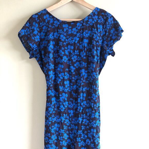 NEW FREE PEOPLE HAILEE BLUE FLORAL OPEN BACK WIDE LEG PANTS JUMPSUIT Womens SZ S - Picture 5 of 10